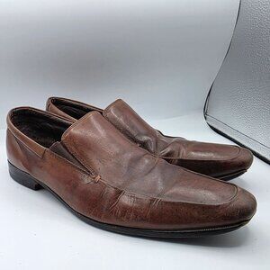 Gordon Rush Elliot Mens Size 11 Brown Leather Slip On Loafer Dress Shoes Casual